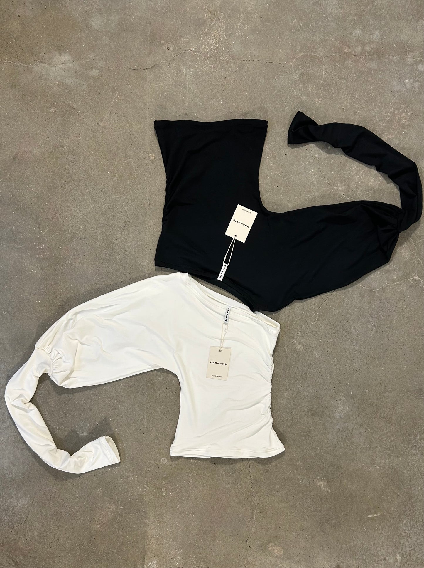 SHAPESHIFTER Asymmetrical Puff Sleeve Top - Black