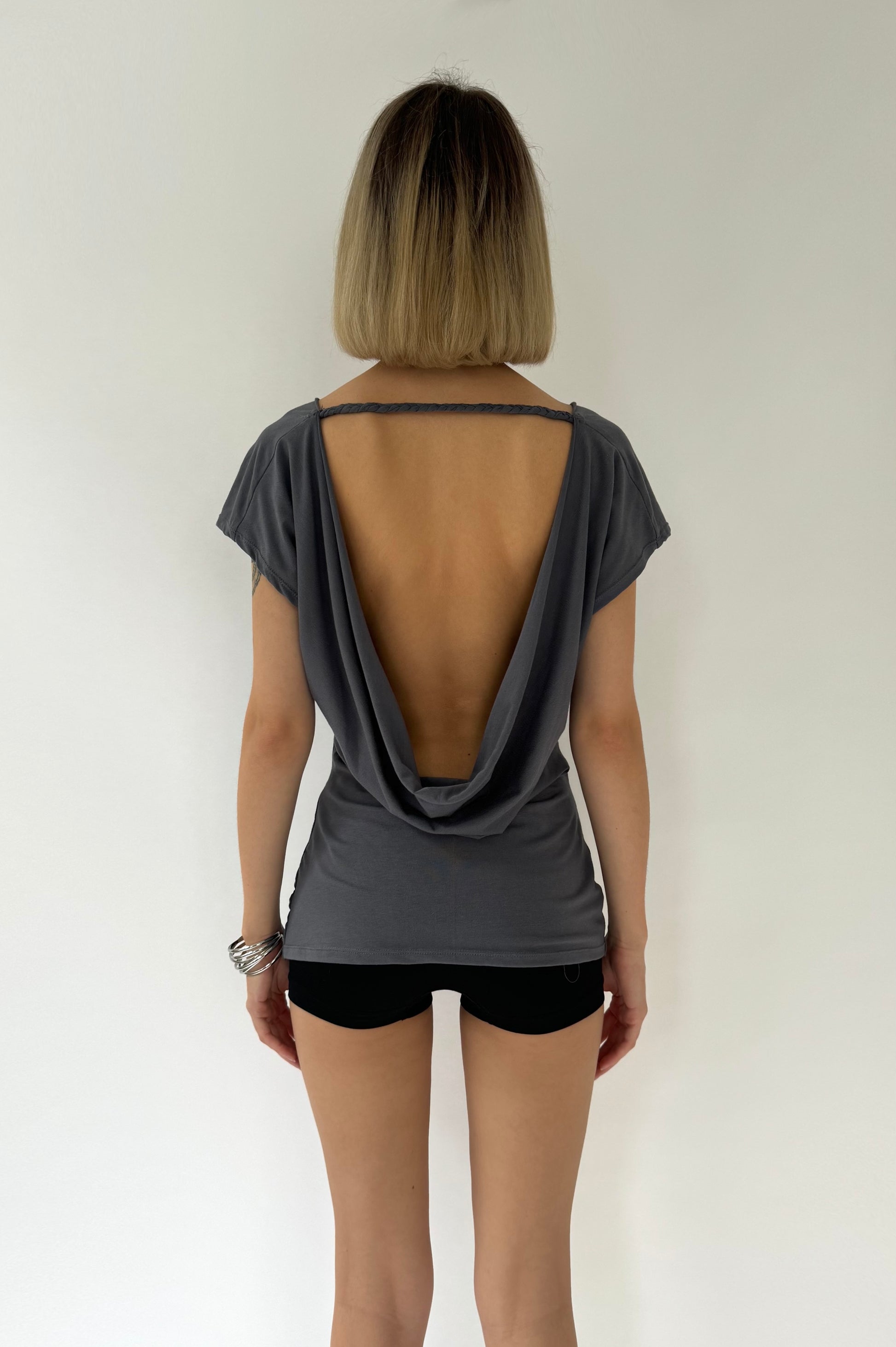 MOTION Cowl Neck & Cowl Back Reversible Top image 1