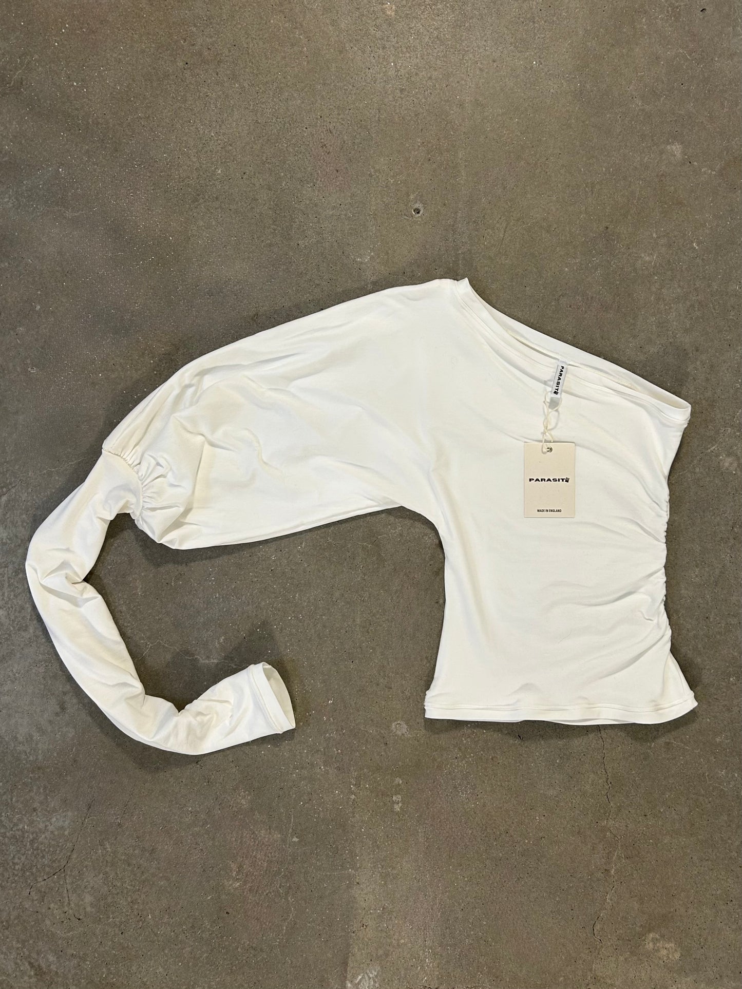 SHAPESHIFTER Asymmetrical Puff Sleeve Top - Ivory