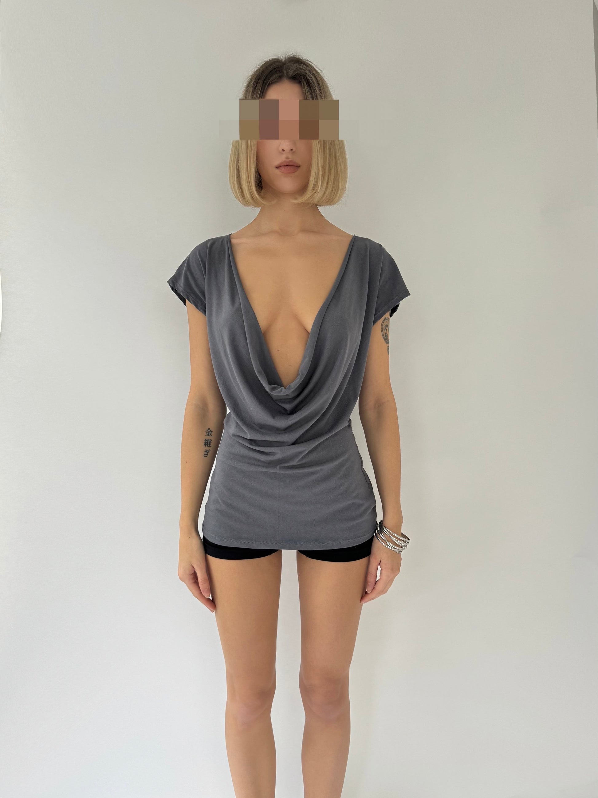 MOTION Cowl Neck & Cowl Back Reversible Top image 3