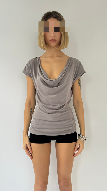 MOTION Cowl Neck & Cowl Back Reversible Top image 0