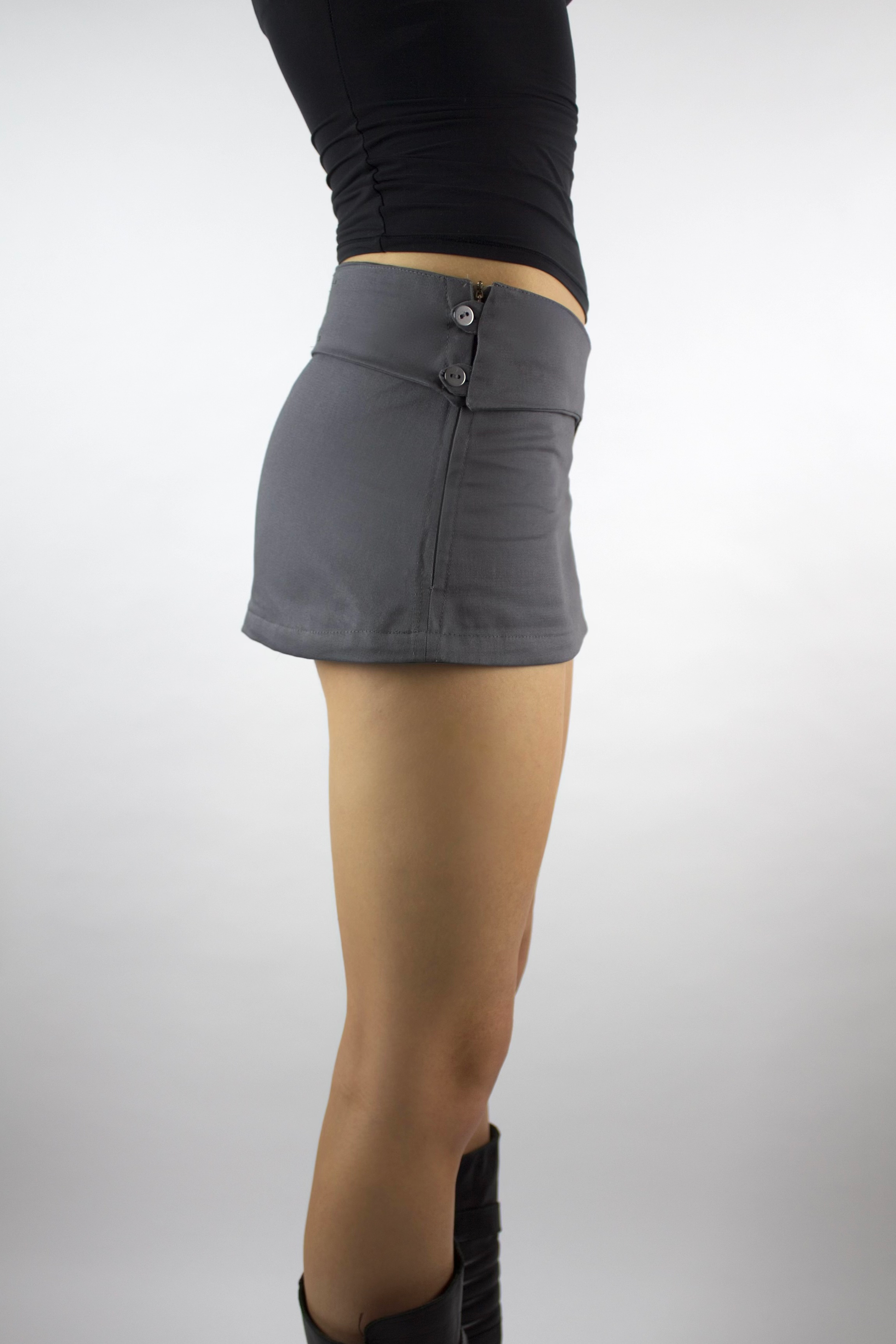 ALTER EGO Asymmetric Wide Chunky Belt with Stainless Steel Buttons image 4